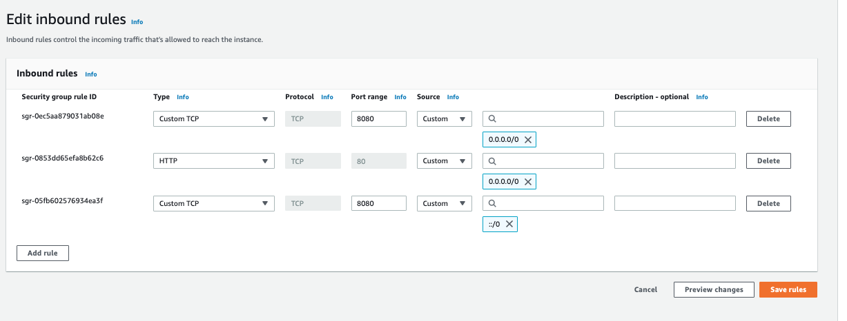 Port config